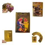 Kit 55 Cartas Pokémon Folha De Ouro Vmax Gx Edição Limitada