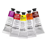 Kit 57 Cores Tinta Óleo Corfix Gr1 37ml Pintura Tela Artes