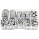 Kit 580 Arruelas Lisa M2 M2 5 M3 M4 M5 M6 M8 M10 M12 Zincada