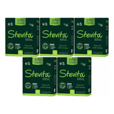 Kit 5un Adoçante 100 Stevia Vegano 50 Saches Stevita Soul