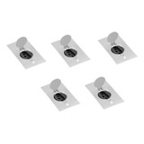 Kit 5un Placa Espelho Piso 4x2 Tomada Alumínio 20 10a Bivolt