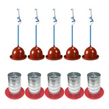 Kit 5unds Bebedouro Pendular Comedouro 10kg Frango galinha