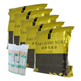 Kit 5x Alga Marinha Yaki Sushi Nori Gold Crocante 50 Folhas