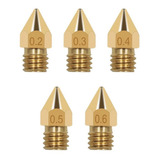 Kit 5x Nozzle Mk8 Bico Impressora 3d Ender 3 Creality Tevo