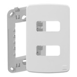 Kit 5x Placa 4x2 2 Posições Branco Suporte Compose