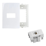 Kit 5x Placa 4x2 P 1 Mód Módulo Tom Rede Rj45 Margirius B3
