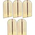 Kit 5x Protetor Para Terno Roupa Casaco 90x60cm Em Tnt Cor Bege