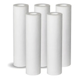 Kit 5x Refil Polipropileno Para Filtros 5 Micras Cor Branco