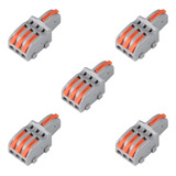 Kit 5x Terminal De Conexão Derivação 4 Vias Engate Rápido