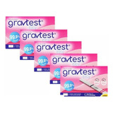Kit 5x Teste Gravidez Gravitest Easy Facil 99 9 Preciso