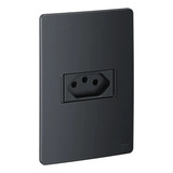Kit 5x Tomada 10a Placa E Suporte 4x2 Weg Esatta Preto