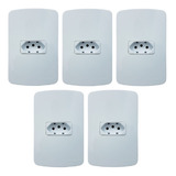 Kit 5x Tomadas Simples 2p t 10a C Placa 4x2 Margirius B3