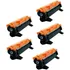 Kit 5x Toner Compatível Com Dcp1602br 1602 Dcp1612 Dcp1612w Tinta Preto