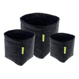 Kit 5x Vasos Feltro Cultivo Grow 4l