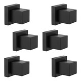 Kit 6 Acabamento Para Registro Quadrado Padrão Deca Metal Preto Fosco Potenza Atacadista