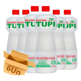 Kit 6 Álcool 70 Limpeza Hidratado Bactericida 6 Litros