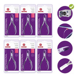 Kit 6 Alicate Cuticula Mundial 777 Prof Inox Original Nf