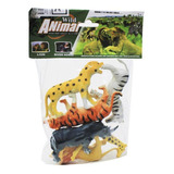 Kit 6 Animais Selvagens Wild Animal