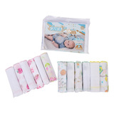 Kit 6 Babete Toalha Paninho Boca Bebê 100 Algodão Minasrey