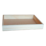 Kit 6 Bandeja Cesta Pinus Lisa 30x20x5 Café Da Manhã