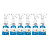 Kit 6 Banho A Seco Spray Pet Clean 500 Ml Para Cães E Gatos