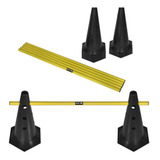 Kit 6 Barreiras De Salto Cone 50cm Muvin Ajustável Treino