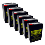 Kit 6 Bateria Selada 6v 4 5ah Recarrega Moto Elétrica Carro