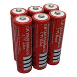 Kit 6 Baterias 18650 3 7v 6800mah Recarregável Lanterna Led