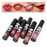 Kit 6 Batons Líquidos Efeito Matte Fosco Longa Duração 24h