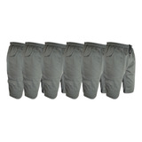 Kit 6 Bermuda Brim Trabalho Uniforme Profissional