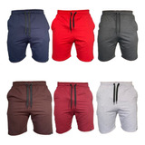 Kit 6 Bermuda Short Moletom Masculino