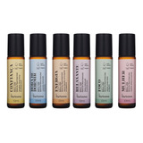 Kit 6 Blend De Óleos Essenciais Roll on 10ml Via Aroma