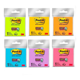 Kit 6 Blocos Adesivo Post it 3m 76x76 Mm Escolha A Cor