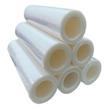 Kit 6 Bobina rolo Filme Stretch 500mmx0 025 Virgem Sem Tubo