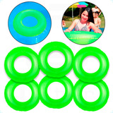 Kit 6 Boias Neon 76cm Grande Redonda Inflável Piscina Praia