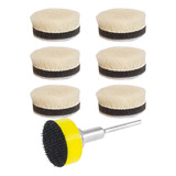 Kit 6 Boinas 25mm Suporte Haste 3mm Micro Retífica Polimento