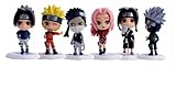 Kit 6 Bonecos Miniaturas Anime Naruto