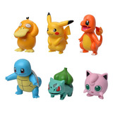 Kit 6 Bonecos Pokémon Coleção Brinquedos Figuras De Ação Pvc