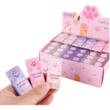 Kit 6 Borracha Divertida Patinhas De Gatinho Cat Mágica