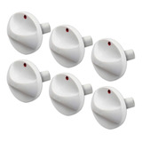 Kit 6 Botões Botão P Fogão Dako Magister Cano Longo Com Aro