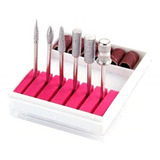 Kit 6 Brocas 6 Lixas Refil P Lixadeira Elétrica Unhas Gel