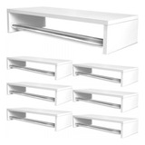 Kit 6 Cabideiros Brancos Mdf Para Arara Dupla E Organização