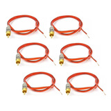 Kit 6 Cabo 50cm P Caixa De Som E Ampl Rca X Fio Solto