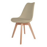 Kit 6 Cadeira Saarinen Wood Leda Sked Lena Base Madeira