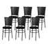 Kit 6 Cadeiras Cor Preto Hawai Para Cozinha Bistrô