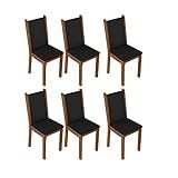 Kit 6 Cadeiras De Jantar 4291 Madesa Rustic Preto