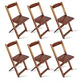 KIT 6 CADEIRAS DOBRÁVEIS MADEIRA IMBUIA TARIMATÃ