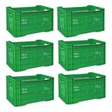 Kit 6 Caixa Hortifruti Plastica Caixa Organizadora Multiuso