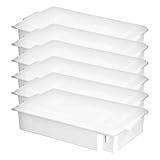 Kit 6 Caixas Organizadoras Brancas Com Tampa 11 5 L Carne Salada