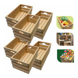 Kit 6 Caixas Tipo Caixote De Fruta Decoração Plantas Feira